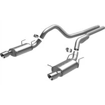 MagnaFlow 13 Ford Mustang Dual Split Rear Exit Stainless Cat Back Performance Exhaust (Street)