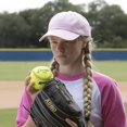thumbnail image 3 of Champion Sports SB112L 12 Po. Couverture en Cuir Liège Softball, Jaune Optique & Rouge, 3 of 9