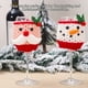 thumbnail image 3 of Bewildely Manga de copa de vino de Navidad tejido de punto patrón de Papá Noel decoraciones de fiesta arreglo de festival cubiertas de botellas Kits de decoración para fiestas Tipo 1, 3 of 6