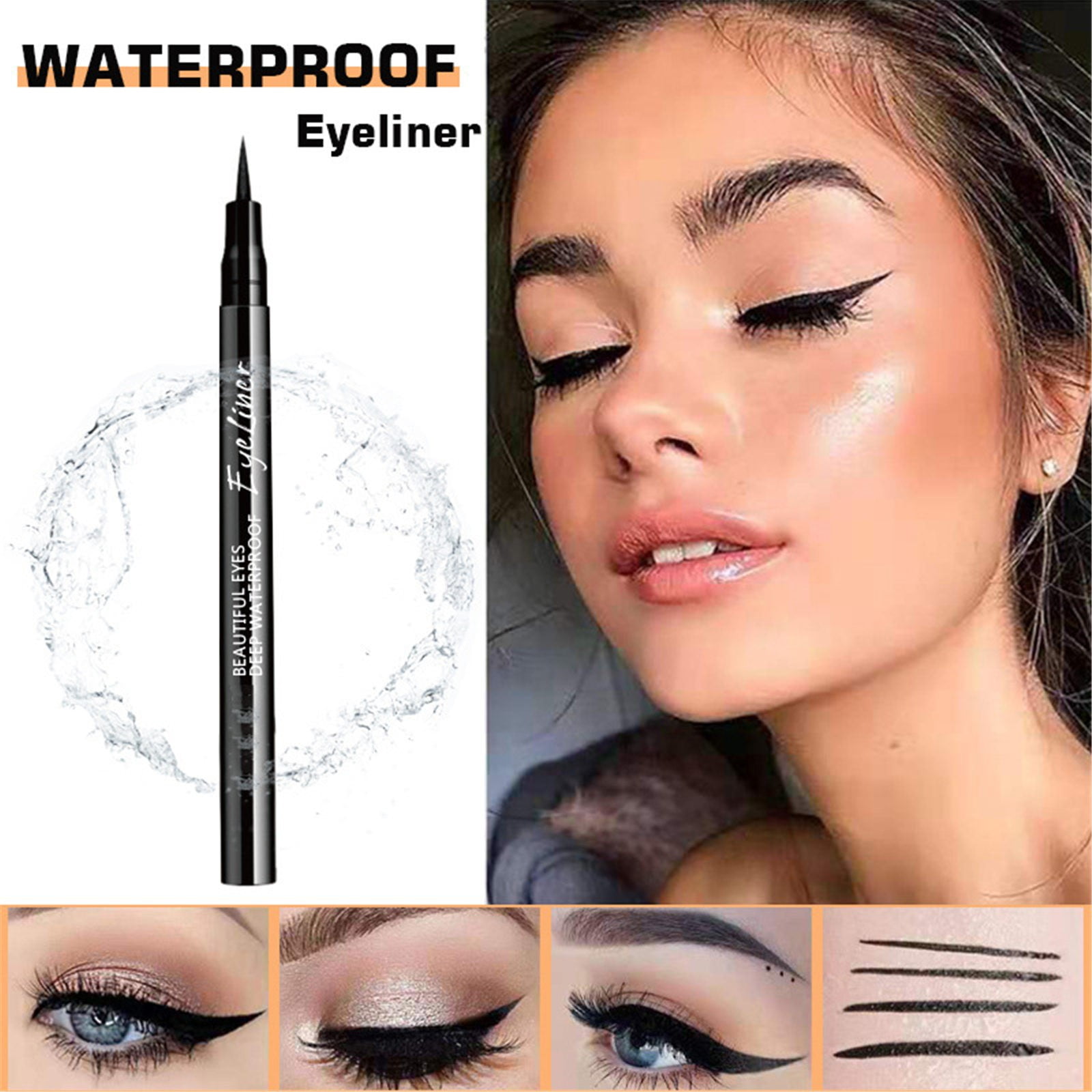 Lady Make up Beauty Highlighter Dry plus Liner Top Wipes Brow Power Zse18 Make Markers Liner Two Faced Woman Winged Liner Sticker Makeup Highlighter Pencil Sweat Roller Smooth
