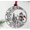 Snowman, variant on Christmas Tree Hanging Pendant Solid Pewter Metal Xmas-Ornaments Decorations
