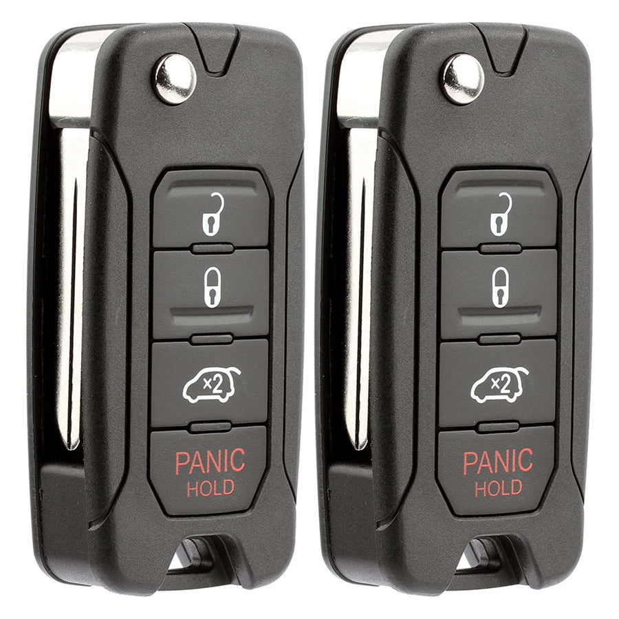2 Pack Discount Keyless Replacement Uncut Car Remote Fob Key Combo Compatible with OHT692713AA OHT692427AA 