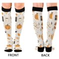 thumbnail image 4 of FORMRS Womens Knee High Socks Casual Long Thick Travel Daily Wear, 1 Pair, Beige Fall Pumpkin, 4 of 6
