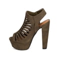 thumbnail image 4 of Speed Limit 98 FD22 Women Leatherette Peep Toe Caged Platform Chunky Heel Sandal, 4 of 5
