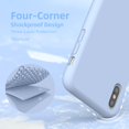 thumbnail image 6 of Compatible with iPhone Xs Max Case Liquid Silicone, Soft Gel Rubber Full Body Protective Cover with Microfiber Lining, Phone Case for iPhone Xs Max 6.5 Inch, Clove Purple, 6 of 15