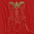 thumbnail image 2 of Wonder Woman Movie Armor Outline Women's T Shirt, Red, Small, 2 of 6