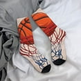 thumbnail image 5 of Hirioo Basketball Shot Pattern Adult Middle Tube Socks Breathable Sock Non-Pilling,Contrasting Color Design, 5 of 6