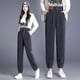 thumbnail image 4 of Pantalones gruesos de terciopelo para mujer, pantalones Harlan casuales de largo estrecho para otoño/invierno para mujer, 4 of 4