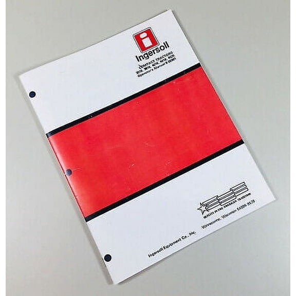 Brand Ingersoll 3016 4016 4018 4020 Tractor Operators Manual Owners Book