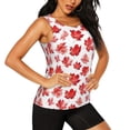 thumbnail image 2 of Balery Realistic Maple Leaf Camiseta sin mangas estampada ligera para mujer, tops de entrenamiento sin mangas, camisetas de yoga transpirables de secado rápido.-Small, 2 of 7