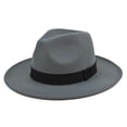 thumbnail image 3 of Sombrero ranchero retro YONGSHENG con ala ancha Fieltro negro, 3 of 3