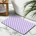 thumbnail image 3 of Extra Absorbent Checkered Bath Mat: Non-Slip Bathroom Rugs. Small Indoor Doormat, Machine Washable, Perfect for Shower, Sink & Tub, 20x32in, 3 of 5