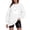White, variant on Vedolay Fall Tops for Women Women's Hoodies Half Zip Long Sleeve Oversizd Crop Pullover Sweatshirts with Pockets,Brown L