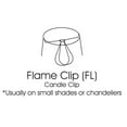 thumbnail image 2 of Slant Hardback Chandelier Lampshade with Flame Clip, Egg (Set of 6), 2 of 3