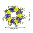 thumbnail image 3 of Christmas Wreath,Front Door Wreath Yellow And Blue Wreath Spring Summer Farmhouse Wreath For Front Door Home Wall Wedding Tabletop Summer Decor, 3 of 9