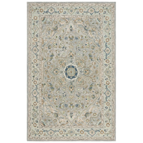 SAFAVIEH Heritage Geoff Oriental Area Rug, Ivory/Blue, 6' x 9'