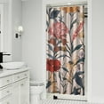 thumbnail image 2 of Wildflower and Peony Blossom Curtain 36x72, Artistic Watercolor Floral Design for Bathroom Decor, 2 of 5
