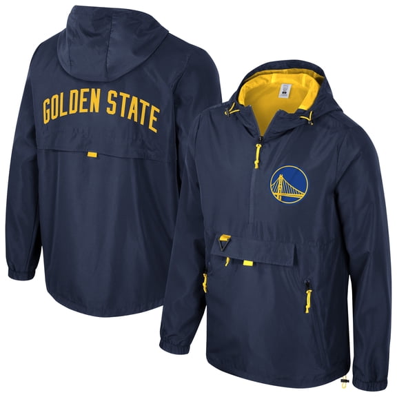 Unisex Stadium Essentials Navy Golden State Warriors Compete Quarter-Zip Hoodie Jacket