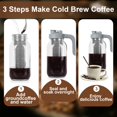 thumbnail image 4 of Cafetera Cold Brew Cupluw, tarro de cristal de 32 ml, color gris, 4 of 8