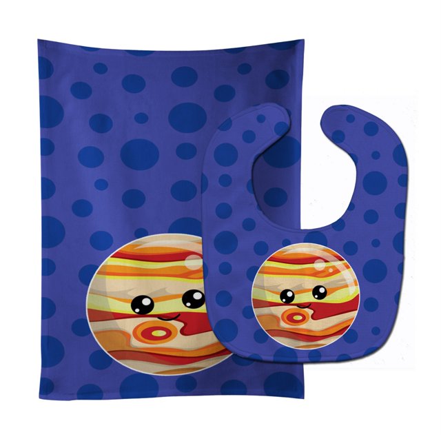 "Treasures Planets Jupiter Baby Babero y paño para eructar, multicolor, grande" Caroline's Treasures BB9040STBU