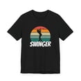 thumbnail image 3 of Funny swinger Golfer humor Golf lover golfing retro sunset Unisex T-shirt, 3 of 7