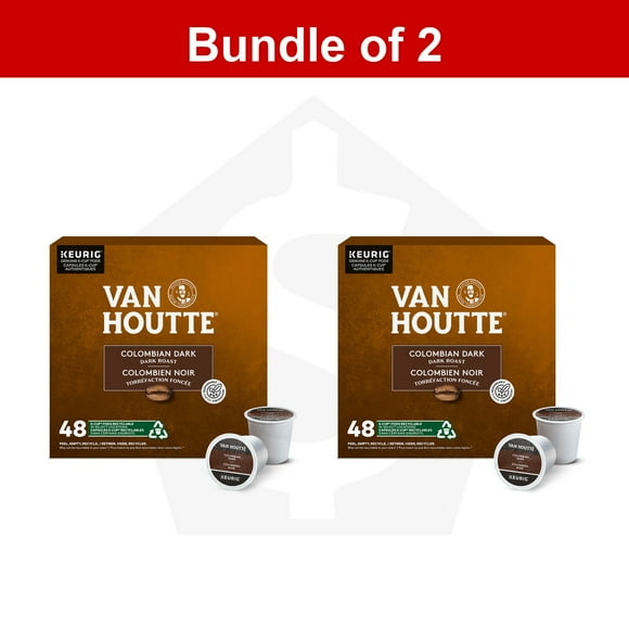 Lot de 2 - Van Houtte Colombien Foncé Capsules de Café K-Cup, 48 Unités pour Cafetières Keurig 48 Unités (Lot de 1)