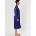 thumbnail image 3 of Bata de satén para hombre, camisón para dormir, camisón de manga larga para dormir, pijama, vestido, albornoz Azul XL, 3 of 4