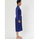 thumbnail image 3 of Bata de satén para hombre, camisón para dormir, camisón de manga larga para dormir, pijama, vestido, albornoz Azul XL, 3 of 4