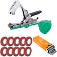 thumbnail image 1 of Clip de encuadernación, clips de rama de acero inoxidable cónicos para jardín, herramientas de jardinería, lazos de rama para plantas, verduras, frutas, flores con cinta y grapas TUNC Sencillez, 1 of 5
