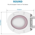 thumbnail image 2 of Ourlova 2-in-1 Dual Seat 17 Inch Pink PP Toilet Seat Round Soft Close Quick Install, 2 of 6