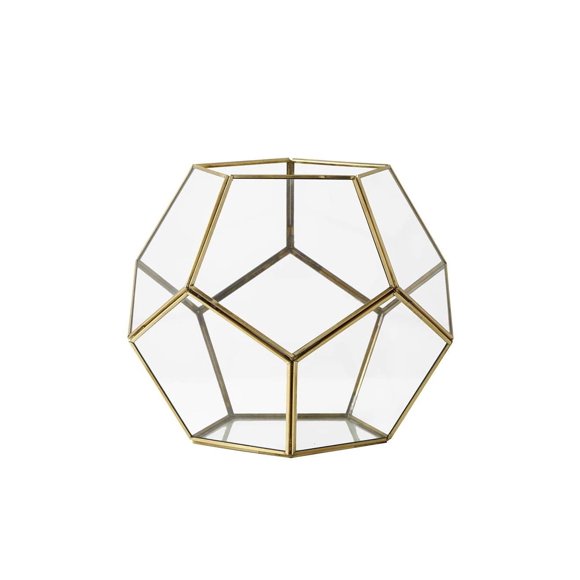 Serene Spaces Living Medium Clear Glass Honeycomb Candleholder, Measures 8 inches Tall, Sold Individually