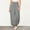 Gray, variant on Women Casual Linen Solid High Waist Long Pants with Pockets And Split Hem Details