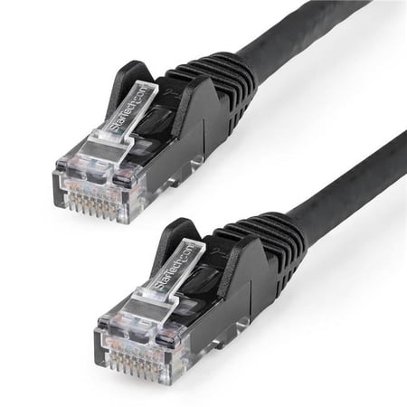 UPC: 0065030892445 | StarTech.com N6LPATCH6BK 6ft (1.8m) CAT6 Ethernet Cable – LSZH (Low Smoke Zero Halogen) – 10 Gigabit 650MHz 100W PoE RJ45 UTP Network Patch Cord Snagless w/Strain Relief – Black CAT 6  ETL Verified (N