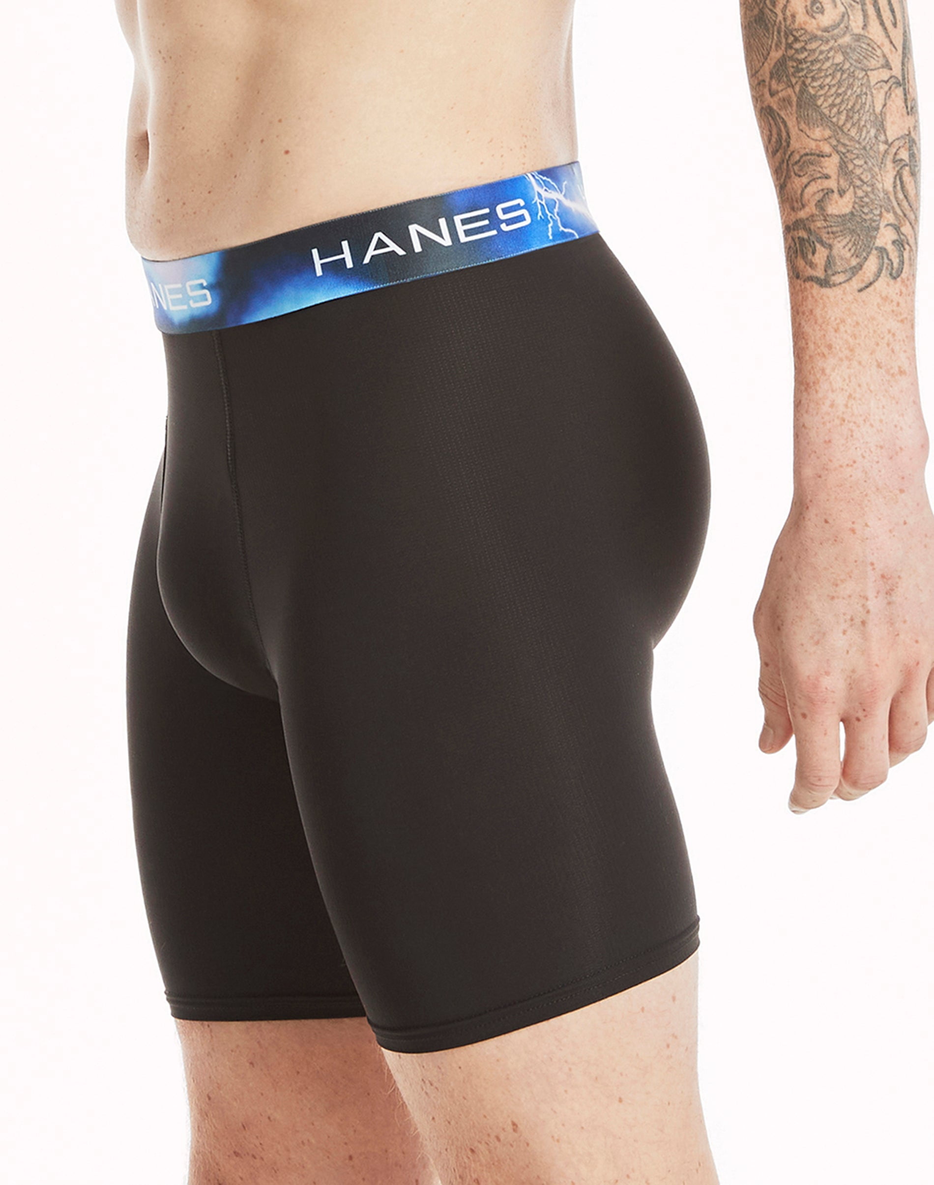 Hanes Sport Men's Air Mesh Long Leg Boxer Brief Underwear, X-Temp, 4-Pack  Assorted XL 