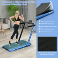thumbnail image 3 of Gymax Tapis Roulant Motorisé Pliant pour Dessous de Bureau Tapis Roulant Électrique avec Appli Bleu, 3 of 10