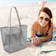 thumbnail image 2 of Bolsa de Playa VOROLO de Malla Estilo Fairycore para Hombro, Gris, 2 of 5