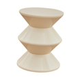 thumbnail image 2 of Tnarru PP Tabouret de Sofa en Forme de Sablier Table d'Appoint Petite Table de Nuit Portable Polyvalente Banc d'Entrée pour Chambre, Bureau Format Compact Blanc, 2 of 8