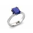 thumbnail image 4 of HeartsAndYou 2.7ct Natural Sapphire & Diamond Engagement Ring Bridal Set 14k SOLID White Gold, 4 of 9