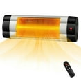 thumbnail image 1 of Gymax 1500W Wall-Mounted Infrared Patio Heater Outdoor Indoor w/ Remote Control, 1 of 8