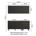 thumbnail image 3 of Cocina Integral Completa Modular Madesa Reims 180cm NN, 3 of 5