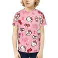 thumbnail image 7 of Hello Kitty T Shirts For Girls Boys, 3d Print Cartoon Graphics T Shirt, Youth Crewneck T-Shirt, Unisex Short Sleeve Top Tees Age 4-16 Years, 7 of 7
