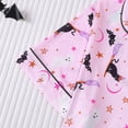 thumbnail image 6 of SIYUDAN Toddler Halloween Pajamas Toddler Ghost Pumpkin Print Satin Pajamas Girls Short Sleeve Button Down Loungewear with Shorts Set Size 3-4 Years Girls Pajamas, 6 of 8