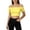 Yellow, variant on Daznico Women's Off The Shoulder Short Sleeve Crop Top Casual Summer Slim Fit Tops,M