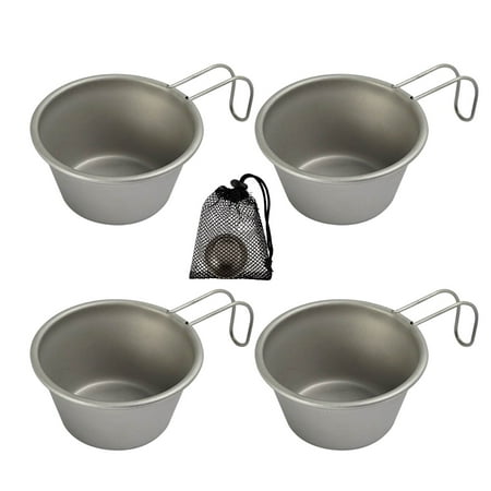 

Hemousy Small Stainless Steel Cups with Handle Outdoor Camping Cup