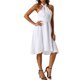 thumbnail image 4 of Vestidos Maxi INSPIRE CHIC para mujer, sin mangas, corte ajustado y acampanado, largos, color blanco, talla S, 4 of 6