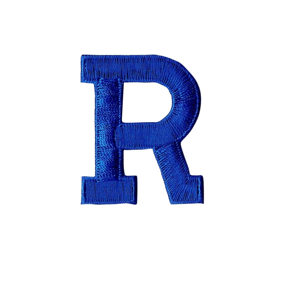 Alphabet Letter - R - Color Royal Blue - 2" Block Style - Iron On