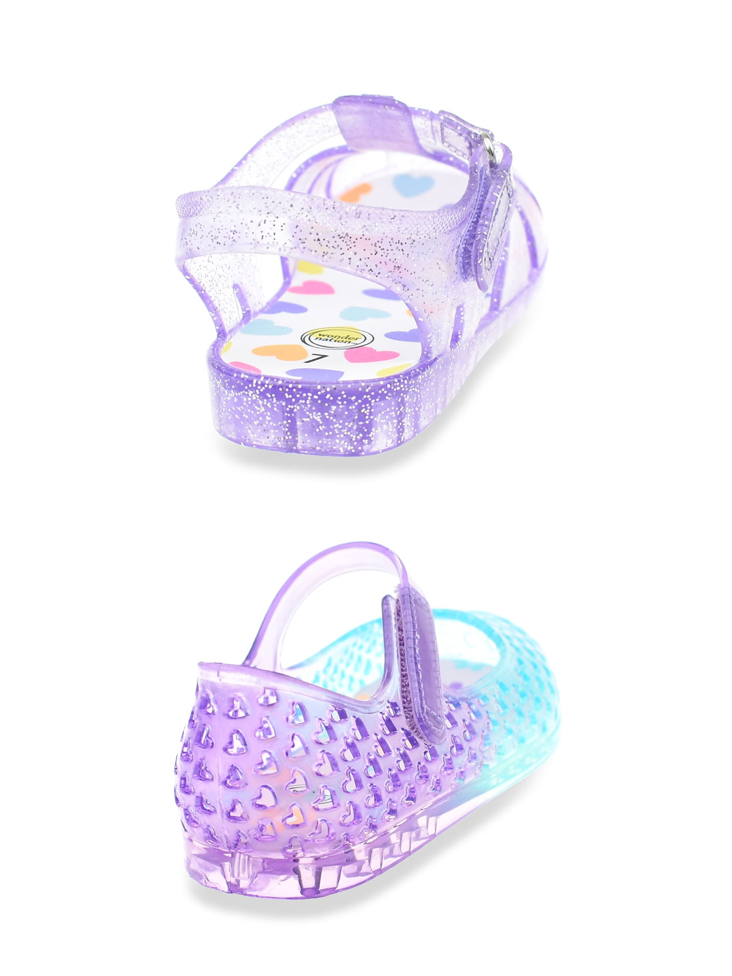 Wonder Nation Toddler Girl Jelly Sandals 2-Pack