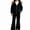 Black, variant on DJDLJWCJ 2 Piece Girls Outfit Set Fleece Lined Winter Warm Hoodie Jacket and Elastic Waist Wide Leg Pants Ser Gray Size 5T