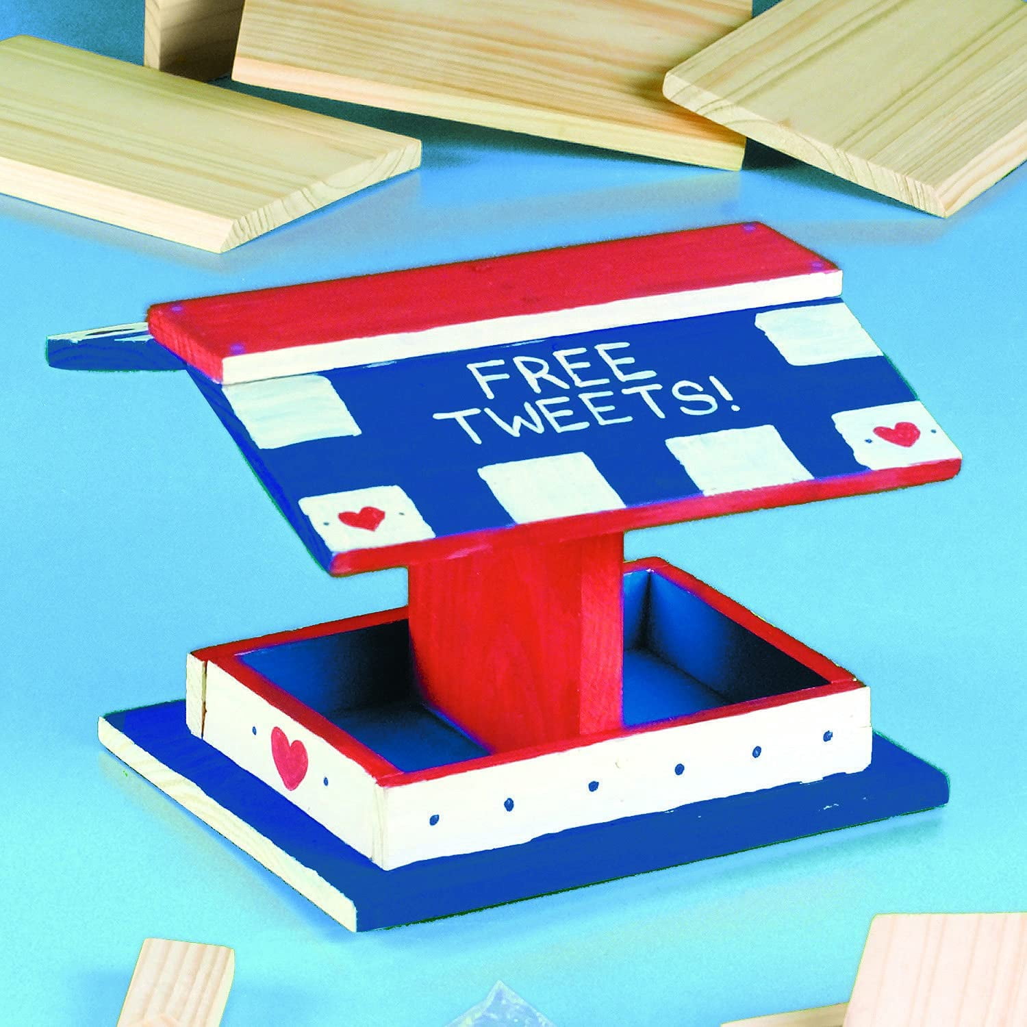 Fun Express 12 Pieces Do It Yourself Wood Bird Feeder Kits, Craft Kits, Delight Beautiful Birds with Our DIY Wooden Bird Feeders Kits