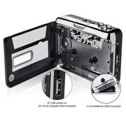 Reshow Portable Cassette Player USB to MP3 Converter, Tape Digital Converter, Built-in Speaker, White